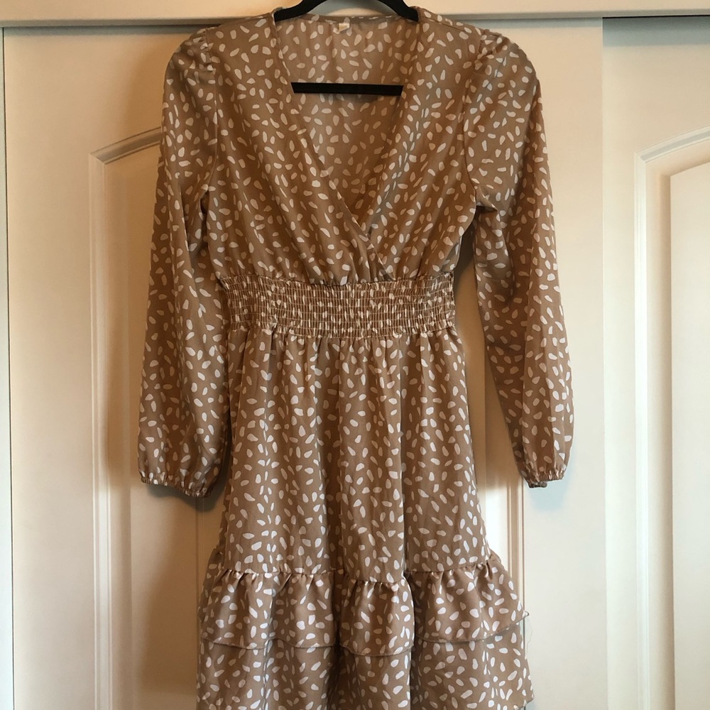 Tan Patterned Dress